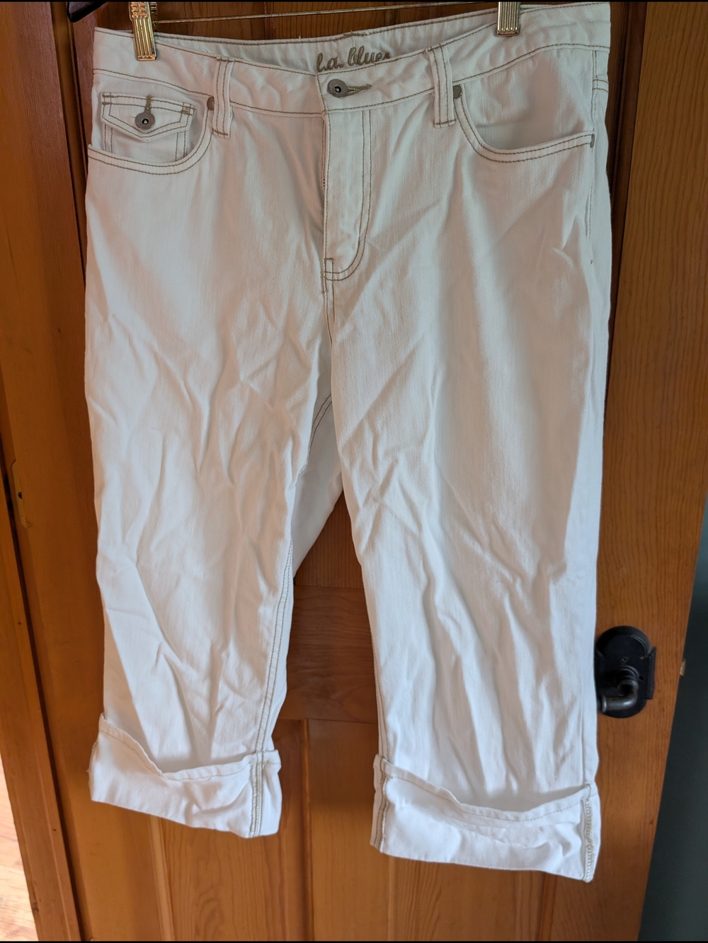 L.A. Blues White Cropped Ankle Jeans